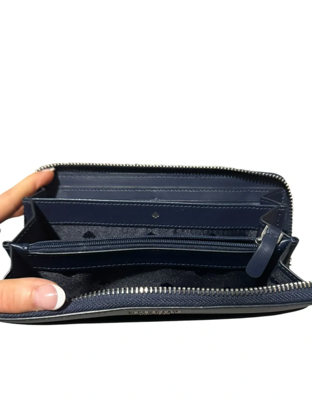 Kate Spade Two Tone Blue Zip-Around Wallet
